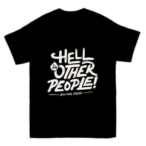 (L,black)Hell Is Other People T-shirt