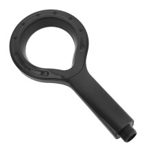 Dusche Sprayer Hochdruck große Wasser Outlet Hollow Out Handgeführter Duschkopf für Home Badezimmer Schwarz