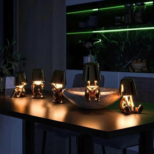 (Mr WHO) Thinker Car Led Lamp Decorative Table Lamps Protect Eyesight Touch Control 3 Level Brightness Night Light Tw 2
