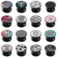 (1) Phone Holder Rotatable Round Bracket Anti-fall Lazy Finger Ring Mobile Stand Tw