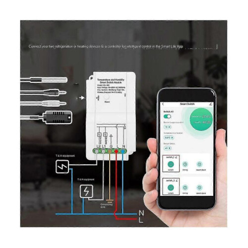 Wifi Tuya Smart Home Switch Smart Temperature And Humidity Sensor App Timing Switch Remote Control 2