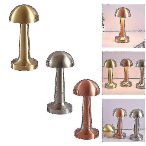 (Dumbbell, Sliver) Rechargeable Led Table Lamp Touch Sensor Desk Light Bedroom Restaurant Bar Dcor Tw 1