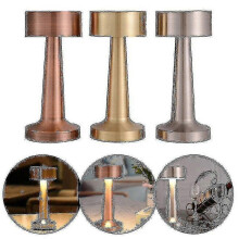 (Dumbbell, Bronze) Rechargeable Led Table Lamp Touch Sensor Desk Light Bedroom Restaurant Bar Dcor Tw