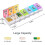 Large 7 Day Pill Organizer 2 Times A Day, Push Button Pill Box, Vitami Tw 2