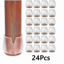 24pcs Silicone Chair Caps Table Foot Pads for Round 21-25mm Bottom Non-slip Furniture Covers Socks Floor Protectors Foot Pad Betterlifefg