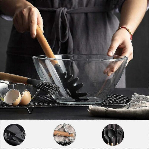 Kitchen Utensils Set, 12 Pcs Non-stick Silicone Cooking Kitchen Utensils Spatula Set with Holder 2