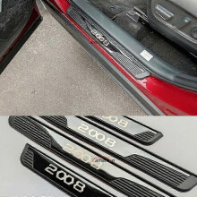 For Peugeot 2008 Cars Accessories Car Door Sill Scuff Plate Guard Trim Auto Parts 2024