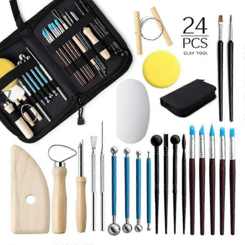 24pieces Set Of Clay Tools Set Clay Sculpting Tools Set Polymer Embossing Tw 1