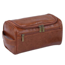 Unisex Vintage Luxury Toiletry Bag Travel Necessary Business Cosmetic Makeup Cases Hanging Storage O
