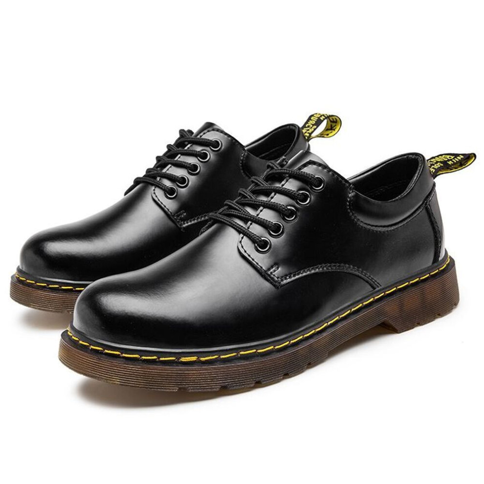 (black, 43) 38-48 Autumn/ Winter Mens Genuine Leather Shoes Waterproof Outdoor Mens Boots Men's Oxford Shoes Derby Shoes Men'sbrogues Shoes