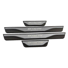(One-size, Silver) Car Accessories Door Sill Plate For Mazda 2 3 6 CX-3 CX-5 CX- 30 2013- 2021 Door Sill Strips