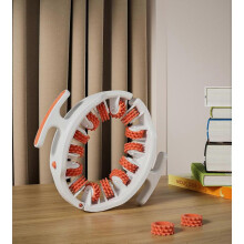 (red) Round leg massage roller muscle massager for legs, neck, arms and feet