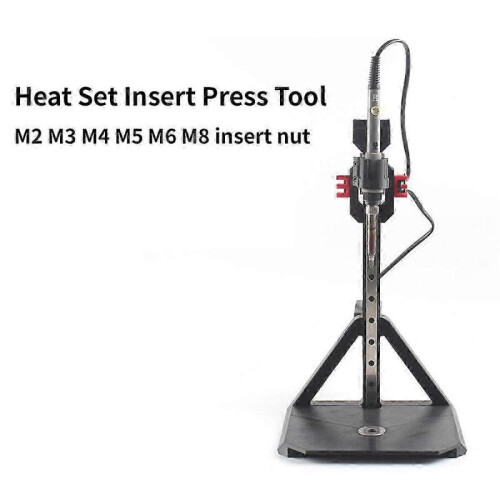 Stealth Press Kit Heat Set Insert Press Tool Soldering Iron Heat Insert Nut Embedded Kit M2-M8 for 3D Printer EU Plug