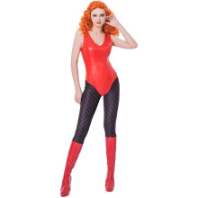 (XX-Large) Sedusa Powerpuff Costume Sexy Red Bodysuit Superhero Uniform for Adult Women Halloween