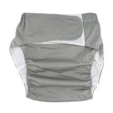 (Gray) Adult Cloth Diaper Nappy Reusable Waterproof Elderly Breathable Comfortable Insert Hook