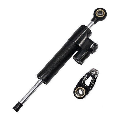 Cnc Aluminum Universal Motorcycle Adjustable Steering Damper Stabilizer Black 1
