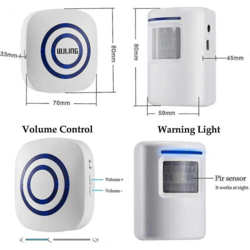Door Chime,wireless Door Motion Sensor Detector Smart Visitor Doorbell 1