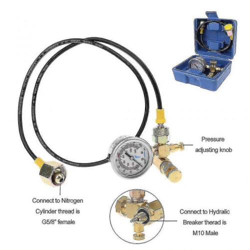 Nitrogen Gas Charging Kit Box for Soosan Furukawa Hydraulic Breaker 2