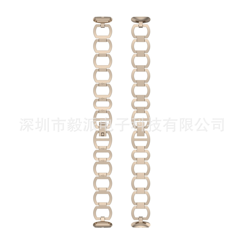 (Champagne (Metal Bracelet)) Sports Strap Metal Strap Replacement Wristband For Fitbit-Luxe Smartwatch - Jxlgv 6935158947232