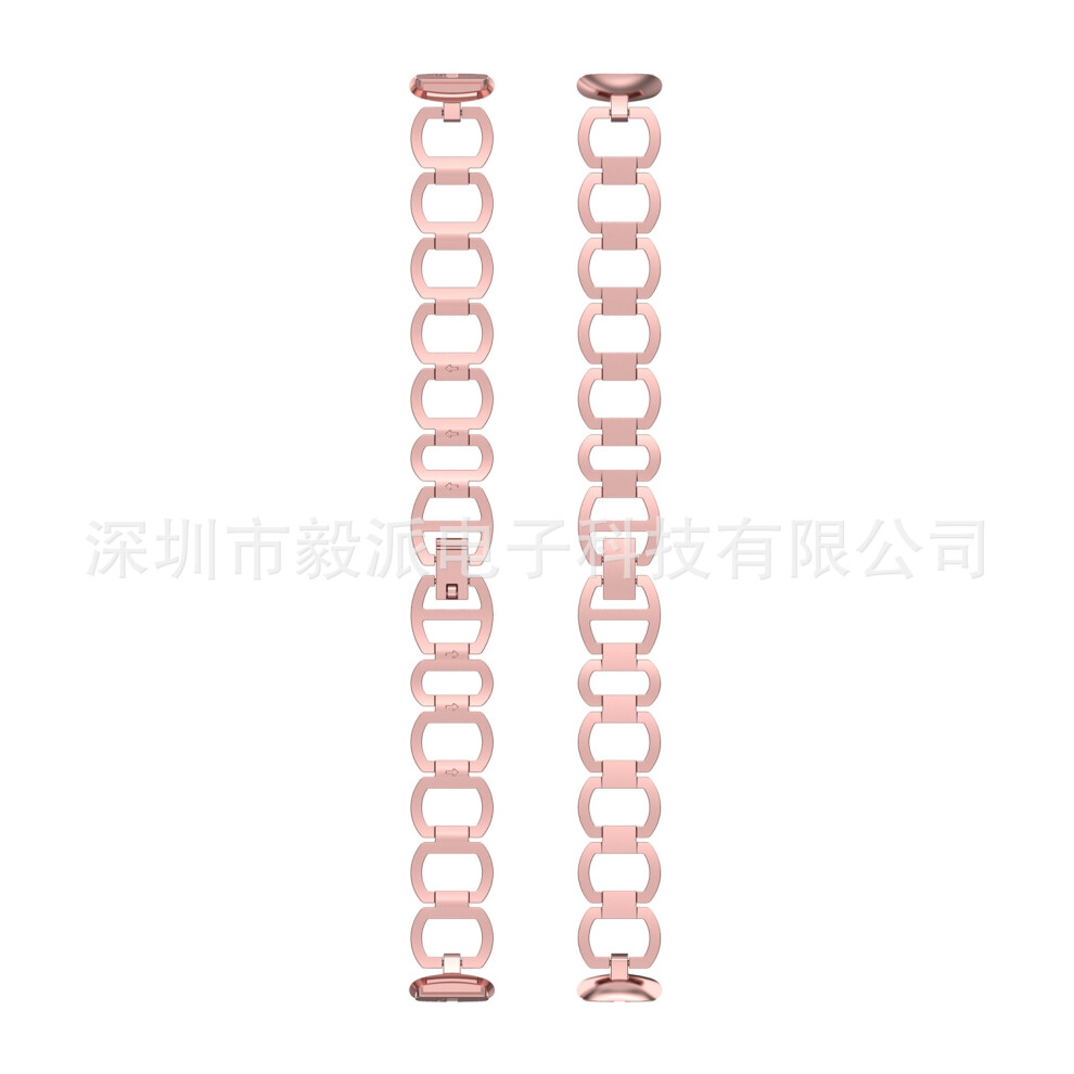 (Rose (Metal Bracelet)) Sports Strap Metal Strap Replacement Wristband For Fitbit-Luxe Smartwatch - Jxlgv Pink 6935158947201