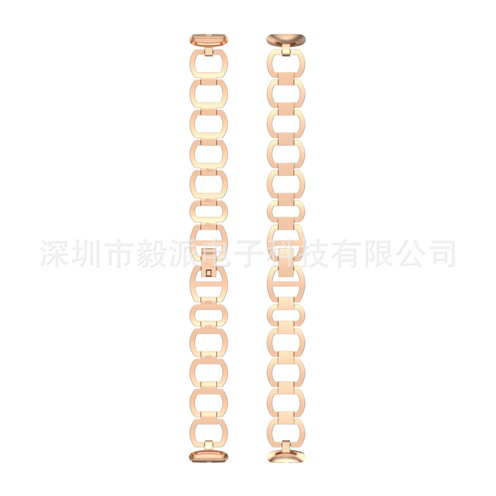 (Rose (Metal Bracelet)) Sports Strap Metal Strap Replacement Wristband For Fitbit-Luxe Smartwatch - Jxlgv Gold 6935158947218