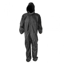 (3XL, Black) Motorcycle Waterproof Raincoat Conjoined Rain Suit One-piece Overalls For Men