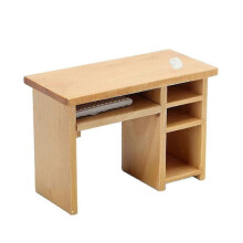 Computer Desk with Mouse And Keyboard Bedroom Dollhouse Furniture_fm18