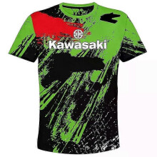 (EXMMMIN2941, XL) Kawasaki Racing Team Men T-shirt Summer Short Sleeve Sports Women Tee Shirts 2024 New Fashion Children Clothes Tops