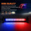 (White) 40 Led Strobe Light Emergency Flash Warning Lamp Auto Windshield Bar Traffic Advisor Flashlight Red Blue Car Accessories 12v-24v 3