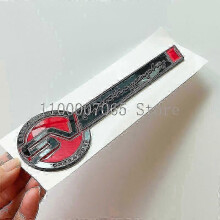 (glossy black red) Abs Red Block Sv Special Vehicle Operation Autobiography Car Emblem Trunk Badge Logo Sticker For Range Rover Chrome Black