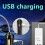 Barbecue Light Adjustable USB Charge Aluminum Alloy Grill Lamp BBQ 13