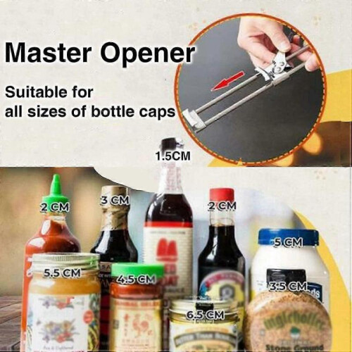 Adjustable And Multifunctional Stainless Steel Jar Opener - Manual Can Opener 1
