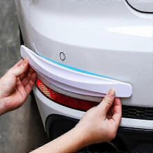 (2Pcs Black) 2pcs Car Bumper Protector Strip Guard Corner Protection Strips Scratch Protector Crash Blade Anti-collision Auto Accessories
