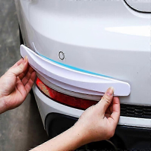 (2Pcs Black) 2pcs Car Bumper Protector Strip Guard Corner Protection Strips Scratch Protector Crash Blade Anti-collision Auto Accessories