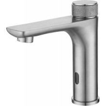 (Brushed) Sensor Faucets For Bathroom Sink Automatic Touchless Black Water Saving Tap With Motion Detection Technology