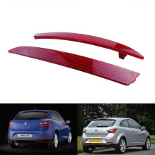 Pair Rear Bumper Reflectors Rl Red Lens for Seat Ibiza 6j 2008 - 2012 6j4945105