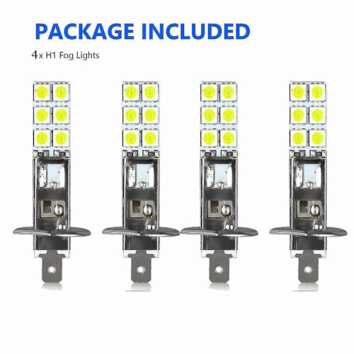 4pcs H1 6000k Super White 80w Led Headlight Kit Fog Driving Light 2