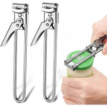 Adjustable And Multifunctional Stainless Steel Jar Opener - Manual Can Opener
