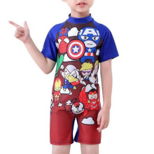 (The Avengers, 6-8 Years) 3-11 Years Kids Superman Swimwear One-piece Swimsuit Bathing Suit