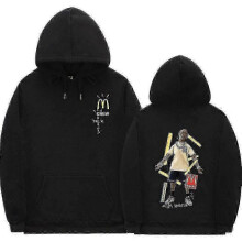 (Z0741*black, L) Cactus Jack Hoodie Men Women Double-sided Logo Print Look Mom I Can Fly Travis Scott Hoodies Unisex Fashion Hip Hop Streetwear