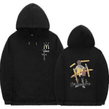 (Z0742*black, L) Cactus Jack Hoodie Men Women Double-sided Logo Print Look Mom I Can Fly Travis Scott Hoodies Unisex Fashion Hip Hop Streetwear