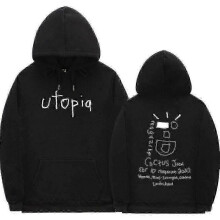 (Z0896*black, L) Cactus Jack Hoodie Men Women Double-sided Logo Print Look Mom I Can Fly Travis Scott Hoodies Unisex Fashion Hip Hop Streetwear