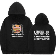 (Z0923*black, L) Cactus Jack Hoodie Men Women Double-sided Logo Print Look Mom I Can Fly Travis Scott Hoodies Unisex Fashion Hip Hop Streetwear