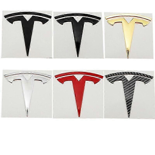 (3 Red Back) Metal Replacement Sticker For Tesla Model 3 Y Front Back Trunk Logo Replace Emblem Decals Stickers Accessories 1