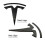 (3 Gloss Black Front) Metal Replacement Sticker For Tesla Model 3 Y Front Back Trunk Logo Replace Emblem Decals Stickers Accessories 3