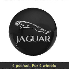 (Black) 4pcs Auto Styling Wheel Center Hub Cap Sticker 56mm Cover Car Accessories For Jaguar Xf 250 X Type F Pace Xj X351 Xe S Type Xkr - Mxbc