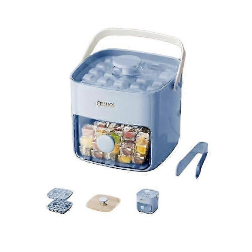(Blue) Portable Ice Maker  48-cube Countertop Machine W/ One-click Release
