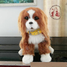 (D) Robot Dog Toys Interactive Electronic Plush Puppy Light Control Teddy Bark Shake Head Robotic Animal Pet For Kids Birthday Gift