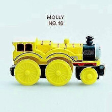 (MOLLEEY) Thomas And Friends Wooden Pocket Toy Train Model Toys Molley Gold Diesel Lady Toby Track Train Toys For Boys Children Birthday Gifts
