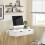SoBuy Bureau 2 tiroirs - 90x45x77cm 7